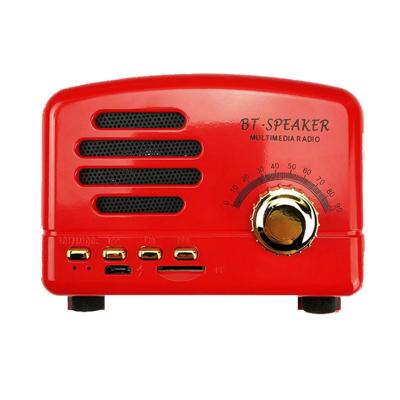 China No Small Vintage Multimedia Mini Retro Speaker BT With Fm Radio for sale