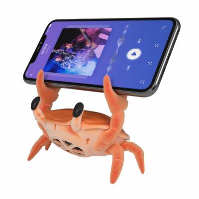 China None Crab Style Wireless Bluetooth Stereo Mobile Phone Stand Internet Desktop Celebrity Creative Gift Ornaments Bluetooth Speaker for sale