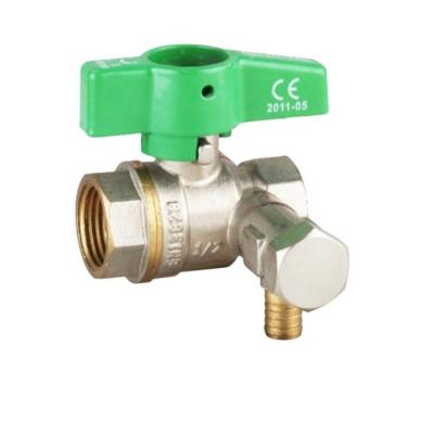 China General Copper All Thickened Three Way Nickel Plated Connector Valve Gas Regulator Ball Valves for sale