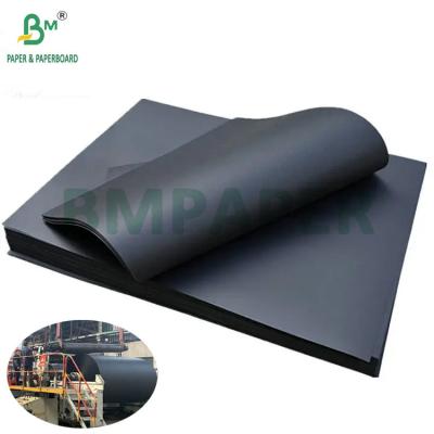 China 300gsm All Black Kraft Board Solid Paper Sheets Album Cardboard Folding Resistant for sale