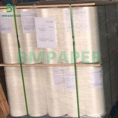 China Papel de vidrio brillante de un lado de 40 a 60 g para el reverso de la etiqueta Papel blanco amarillo azul en venta