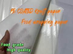 45 gsm + 10 gsm One Side Glossy PE Coated White Burger Wrapping Paper Butcher Paper