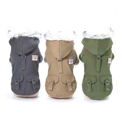 China Viable Thicken Hoodie Fashion Cotton Dog Pajamas Dog Jacket Coat Sweater Winter Dog Clothes Clothing for sale