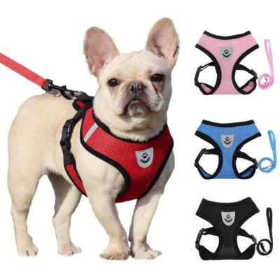 China Amazon Hot Sales Reflective Ventilate Mesh Custom Dog Harness Adjustable Mesh Vest Reflective Breathable Harness For Dog Pet for sale