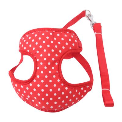 China Factory Floor Wave Point Padded Cute Luxury No Pull Dog Harness Vest for sale