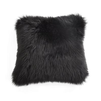 China Viable Home Decor Hot Selling Amazon Wool Fur Suede Back Fake Artificial Fur Fabric Pillow for sale