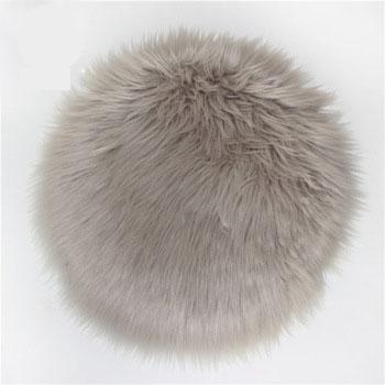 China Anti-Bacteria Wholesale Cheap Price Many Colors Round Fake Small Fluffy Sheepskin Fur Blanket for sale