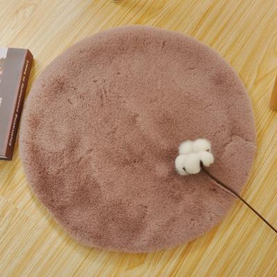 China Tapete 100%Polyester Washable Anti-Slip Modern Round Carpets Faux Fur Blankets Upholster For Living Room for sale