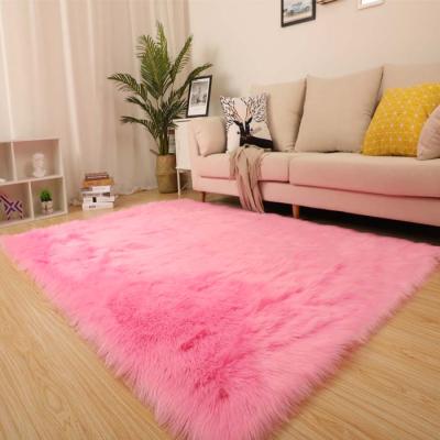 China 2020 New Modern Sheer Faux Sheepskin Plush Fur Blankets Faux Fur Rugs for sale