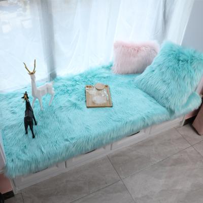 China Long Pile Sheepskin Fur Fabric Carpet Blankets Living Room Faux Fur Blanket Large Home Decor Bedside Washable Good Quality Bedding for sale