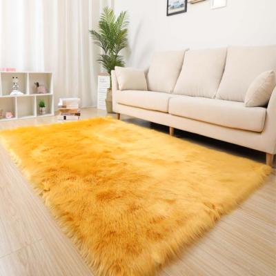 China Large Rectangle Washable Popular Morden Soft And Smooth Faux Fur Rug For Home Or Hotel Made In China for sale