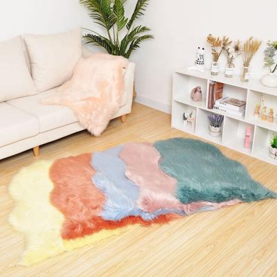 China High Quality Fashion Style Faux Sheepskin Blanket Home Decor Faux Fur Floor Carpet Luxury Non Slip Washable Non Slip for sale