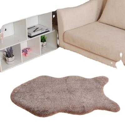 China Shaggy Rabbit Fur Carpet For Living Room Warm Plush Floor Blankets for sale