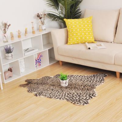 China Hot Sale Leopard Style Washable Faux Fur Blankets For Bed Room Living Room Modern Cowhide Blankets Faux Fur Rug for sale