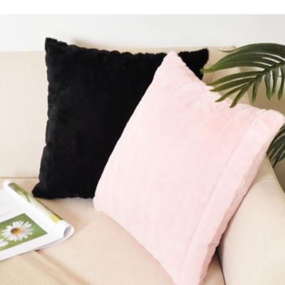 China New Design Anti-bacteria Faux Fur Back Cushions Home Decor Pillows Cover for sale