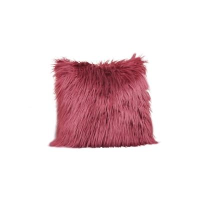 China New Design Shaggy Faux Fur Pillow Cover Cozy For Sofa for sale