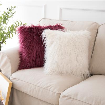 China European Decorative Anti-bacteria Pillow Cushion Pillow Cover Faux Fur Pillow Shapes For Chairs for sale