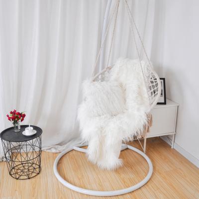 China Faux Sheepskin Factory Plain Long Mongolian Faux Fur Hair Covers For Winter Fleece Salon for sale