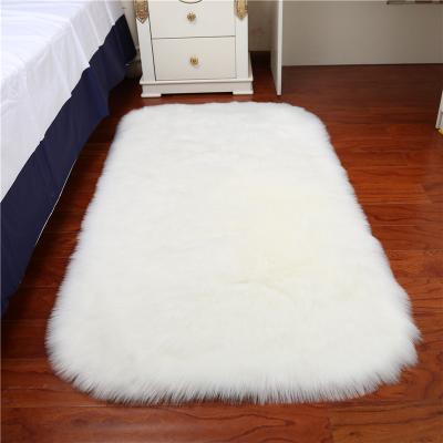 China Extra Soft Silky Smooth Lambswool Fur Sheepskin Fur Rug Rug Soft White Real Australian Soft And Cozy Bedroom Carpit Blankets And Rugs for sale