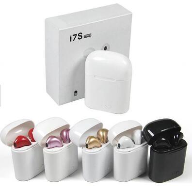 China In-Ear Free Sample i7s TWS Earbuds Wireless Earphone Charging Case For IOS And Android for sale