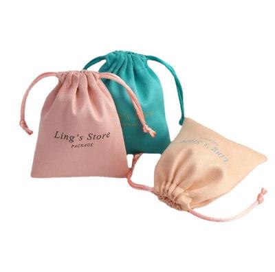 China Durable Hot Sale Custom Design Suede Jewelry Pouches Packaging With Logo for sale