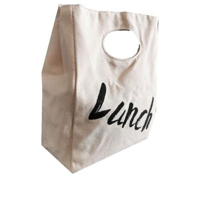 China Durable Eco-Friendly Portable Durable Personalized Lunch Tote Bag With Cut Die Handle for sale