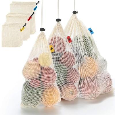 China Eco Friendly Reusable Organic Cotton Mesh Bag For Food for sale