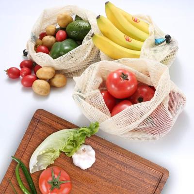 China Fruit Vegetable Grocery Bag Eco Friendly Wholesale Reusable Cotton for sale