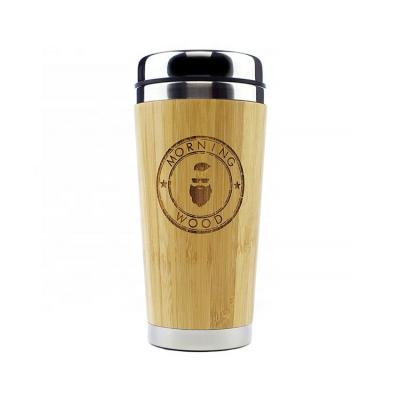 China Eco-friendly Business Stainless Steel Travel Bamboo Insulated Coffee Mug For Sale for sale