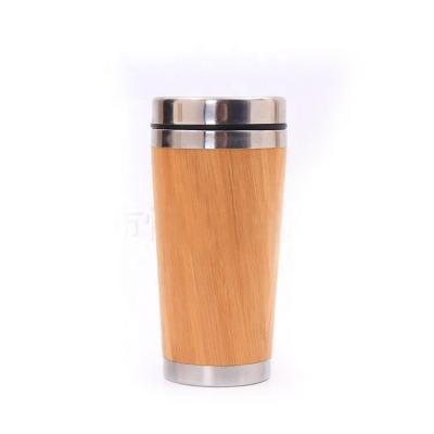 China Viable Made In China Bamboo Thermo Mug Coffee Mug Stainless Steel With Customized Logo for sale