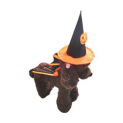 China Stocked Halloween Witch Hat Design Pet Dress Up Accessories Wingsfor Cat Pets Cat Halloween Pet for Cats Dogs for sale