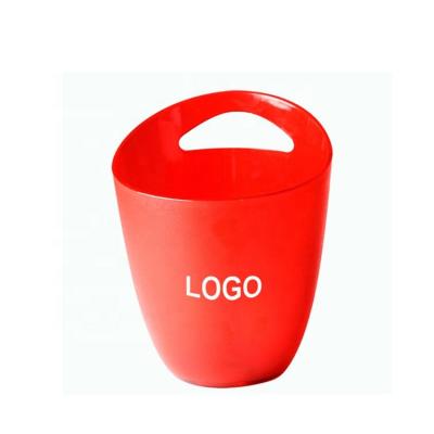 China Viable Popular Nightclub Plastic Beer Ice Bucket With Single Handle for sale