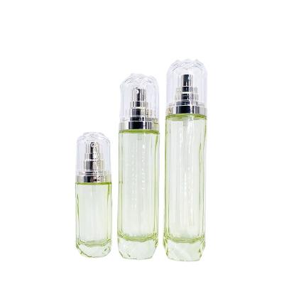 China Luxury Cosmetic 30 50 60 80ml Personal Care Skin Care Set Packaging Glass Bottle Pump Body Lotion Bottle for sale