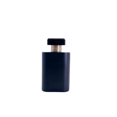 China Personal Care 50ml 100ml Colored Spray Empty Glass Perfume Bottle Black Liner Set for sale