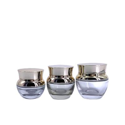 China High Quality Luxury Cosmetic Glass Jar Cosmetic Jars Personal Care Cosmetic Jar for sale