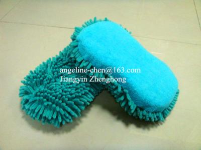 China microfiber chenille car cleaning, house cleaning sponge applicator pad for sale