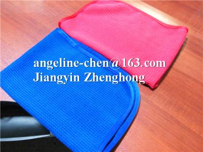 China microfiber waffle weave towels/cloths for sale