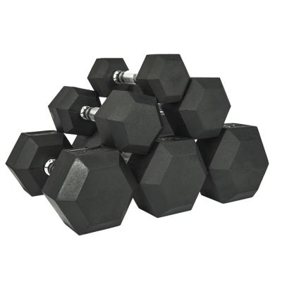 China Rubber coated steel hex dumbbells bewitch rubber books mark high quality dumbbell Amazon hex popular rubber hex dumbbell set for sale