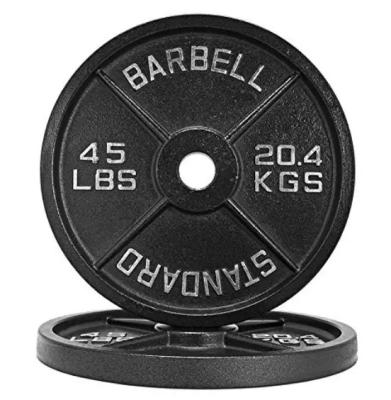 China Universal Weightlifting 50mm Diameter Pounds Cast Weight Plates For USA for sale