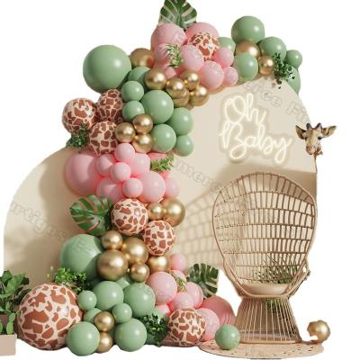 China High Quallity New Animal Giraffe Retro Balloon Theme Set Irregular Balloon Garland Arch Party Scene Layout for sale