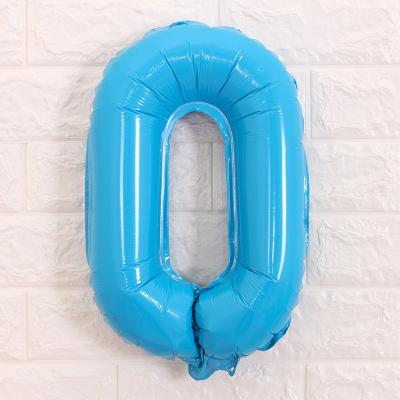 China High Quallity Birthday Decorations Baby Boy Or Girls Shower 16 Inch Slim Candy Blue Number Balloons for sale