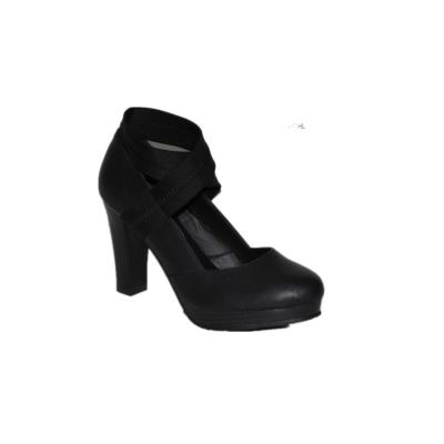 China T-strap Pumps Newcomer! ! ! 2014 new design black high heel lady shoes for sale