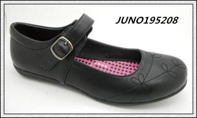 China TPR hot sale! ! Kids Black Shoes PU Black School Shoes For Girls , KID'S SHOE Black for sale