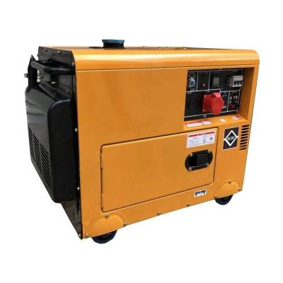 China cheap portable copper wire 5kW 6kW 7kw air cooler 100% silent type small diesel generators for sale