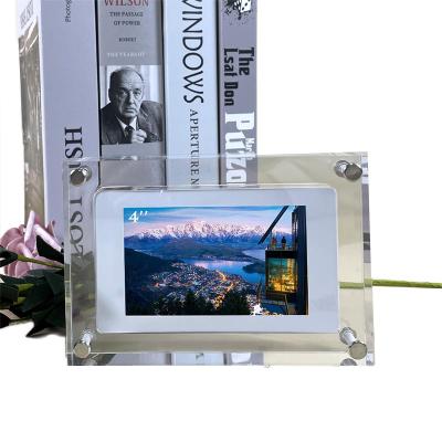 China Picture Frame Clock Full HD LCD Photo Album Digital Electronic Picture Frame Digital Stand for sale