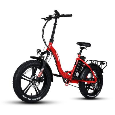 China Aluminum Alloy CE Approved 20 Inch 500W Folded Fat Tire Mountain Full Suspension Electric Balance Bike Ladies for sale