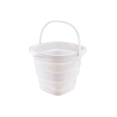 China Square Portable Collapsible Bucket Folding Plastic Bucket For Outdoor And Indoor for sale