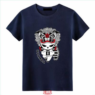 China Dropshipping Anti-wrinkle Lastest Pattern Printing Men Shirts Casual T-shirt for sale