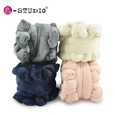 China Hot Selling Anti-bacteria New Design Anti-bacteria Super Chunky Tube Yarn 100% Polyester Stuff for sale