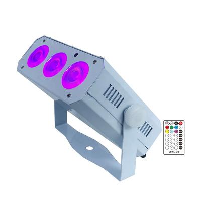 China Bars new light#3X18w 6IN1 rgbwa+uv powered step lights led battery operated wireless dmx IR remote led par light for sale